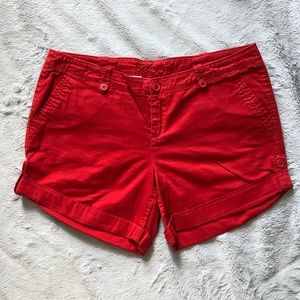 Delia’s red scout shorts in cotton/spandex blend